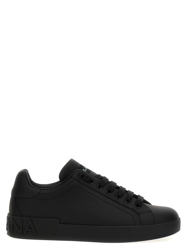 Black Portofino Sneakers In 80999 Nero Product Image