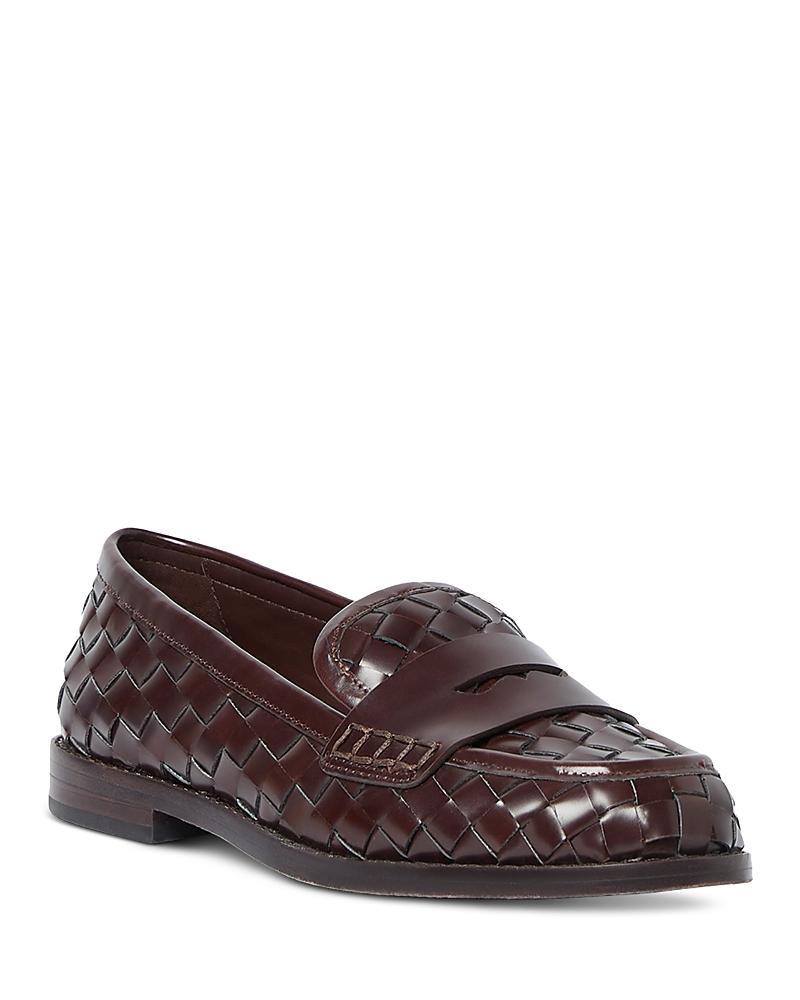 Womens Rachel Woven Leather Loafers Product Image