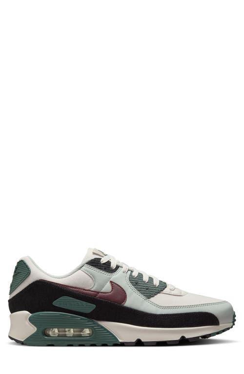 NIKE Air Max 90 Premium Sneaker In Phantom/burgundy Crush/green Product Image