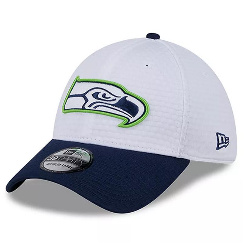 Mens New Era /College Navy Seattle Seahawks 2024 NFL Training Camp 39THIRTY Flex Hat Product Image