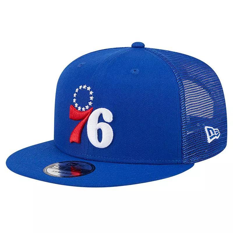 Mens New Era Royal Philadelphia 76ers Evergreen Meshback 9FIFTY Snapback Hat Product Image