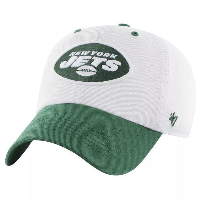 Mens 47 /Green New York Jets Double Header Diamond Clean Up Adjustable Hat Product Image