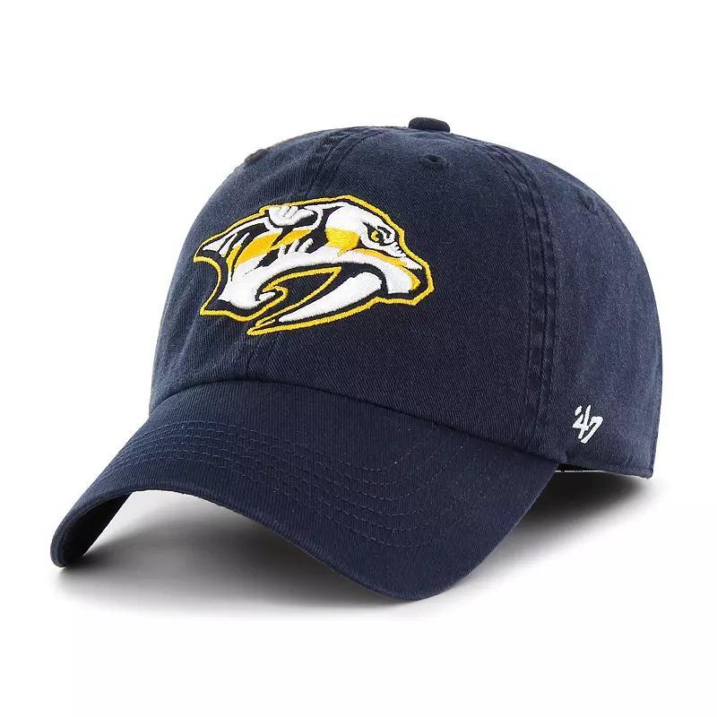 Mens 47 Navy Nashville Predators Classic Franchise Fitted Hat Pdt Blue Product Image