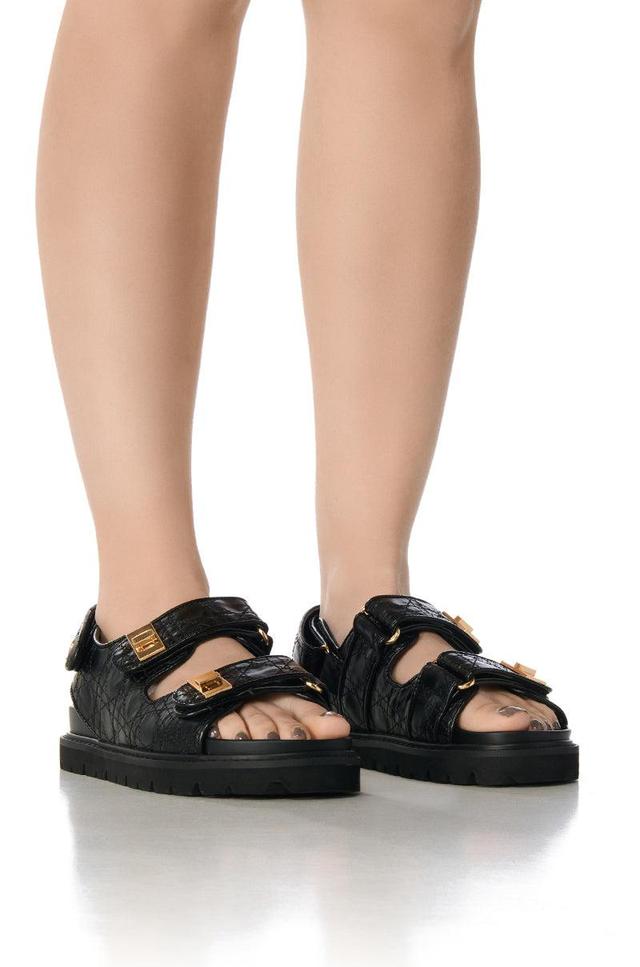 AZALEA WANG SANDIE BLACK SANDAL Product Image