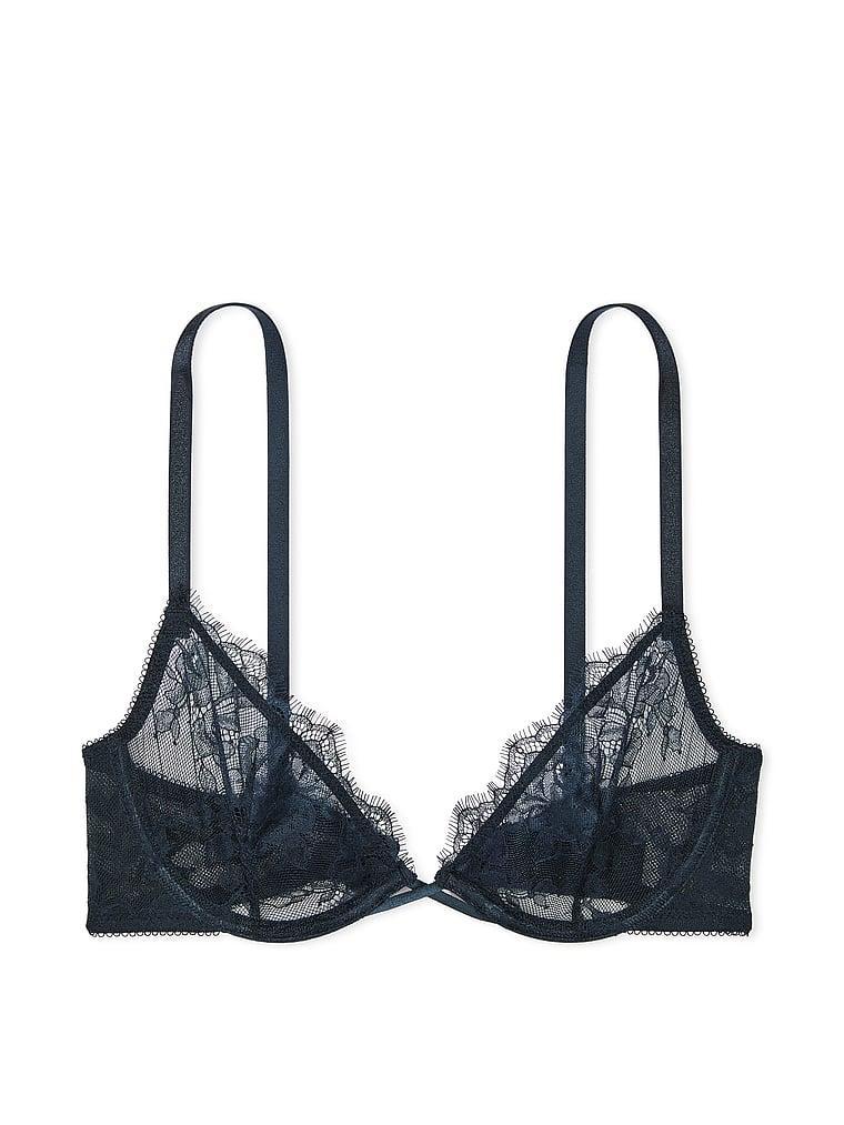 Rose Lace Unlined Low-Cut Demi Bra Product Image