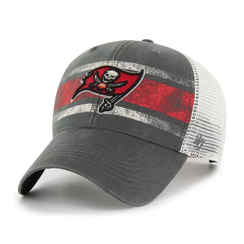 Mens 47 Charcoal/White Tampa Bay Buccaneers Interlude MVP Trucker Snapback Hat Product Image