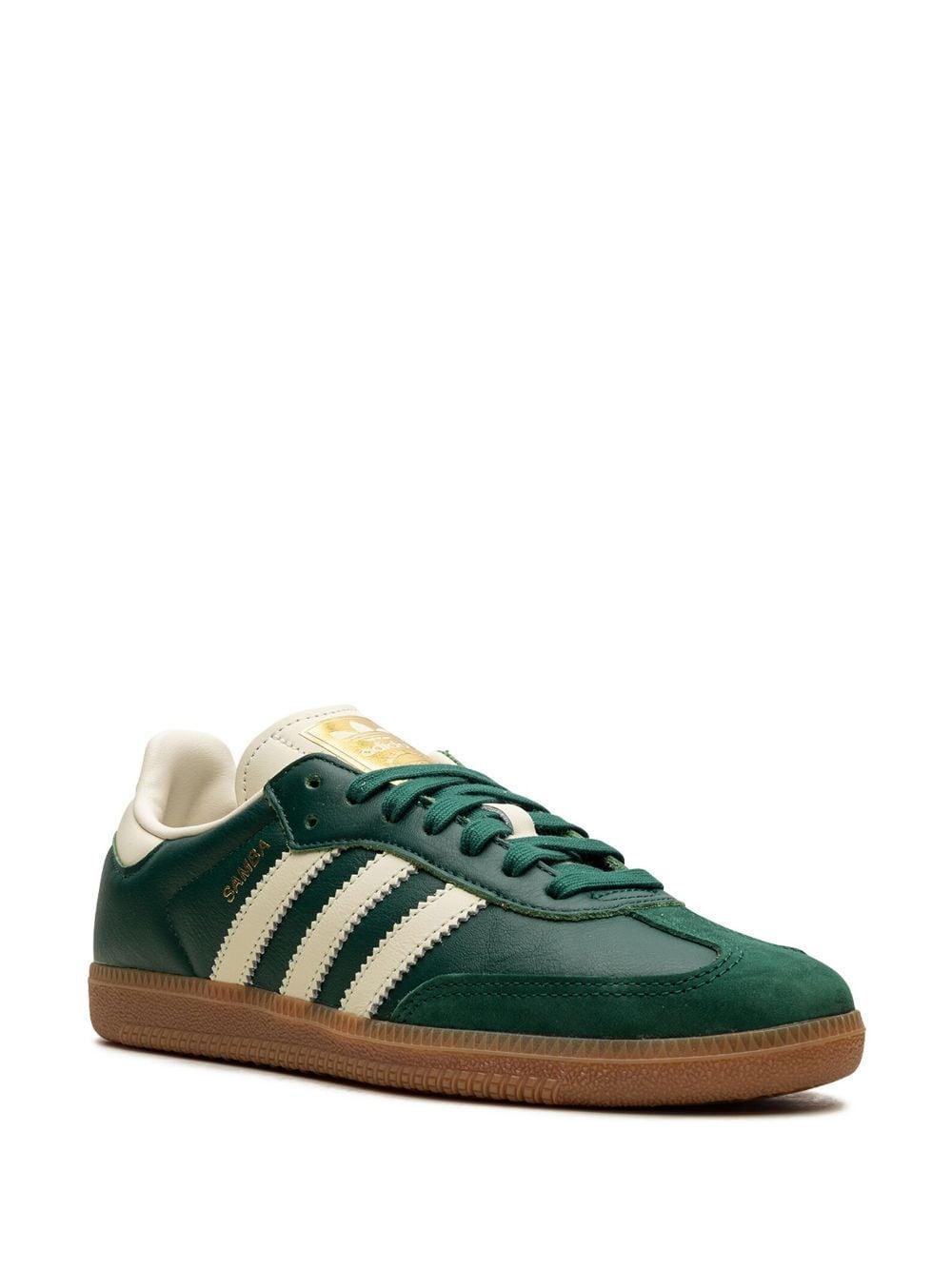 ADIDAS ORIGINALS Adidas Womens Collegiate Green Cream W Samba Og Logo-embellished Leather Low-top Trainers Product Image