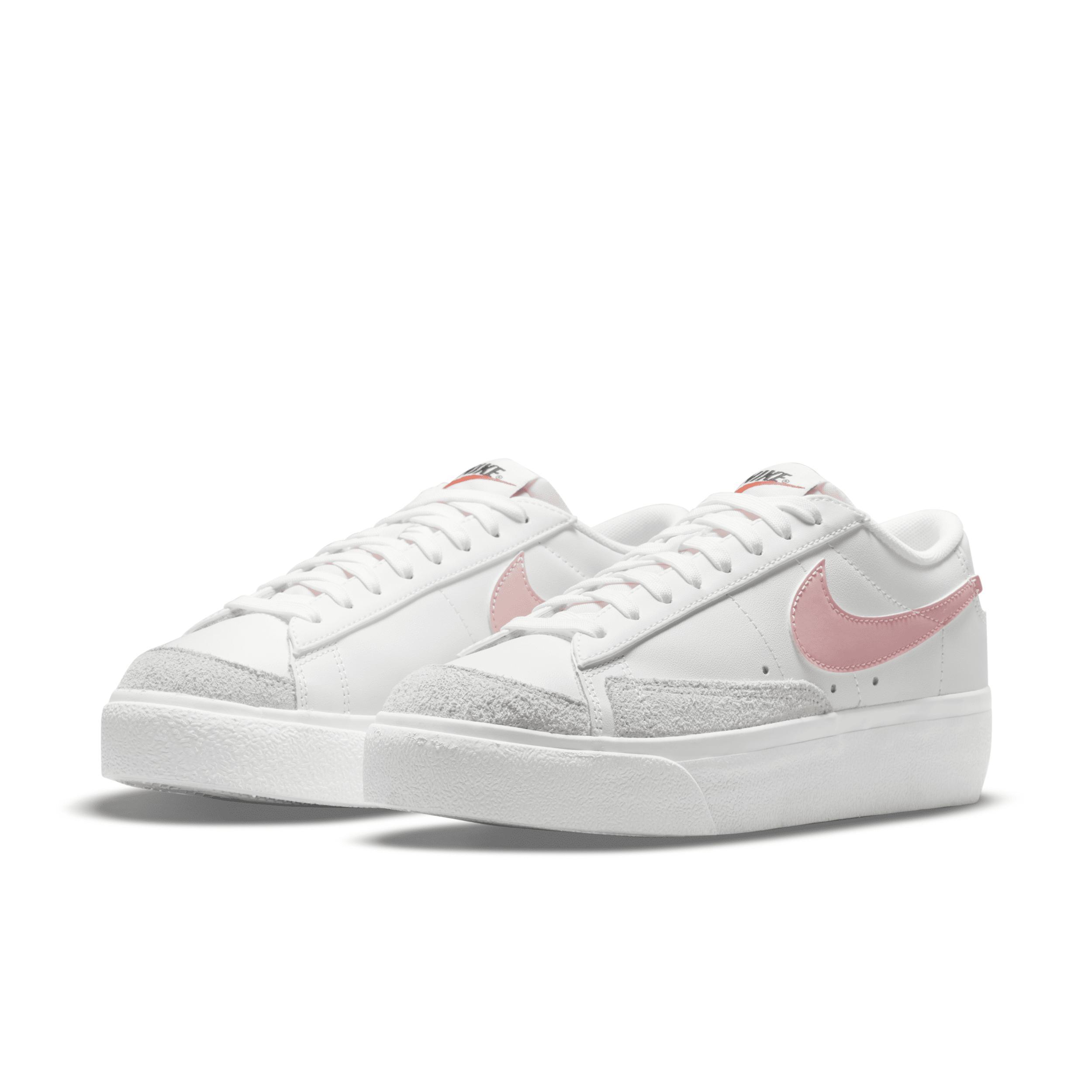 Nike Womens Nike Blazer Low Platform - Womens Shoes White/Black Product Image