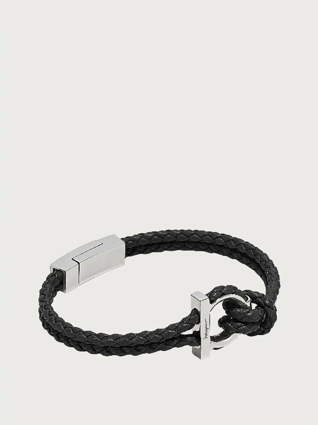 FERRAGAMO Gancini Bracelet - Size 19 In Black Product Image