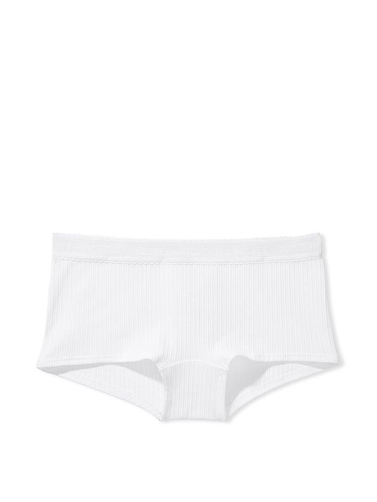 Logo Cotton Lace-Waist Boyshort Panty Product Image