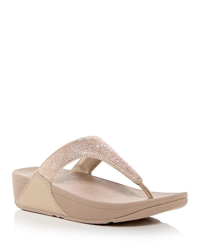 FitFlop Lulu Crystal Embellished Toe-Post Sandals (All ) Women's Shoes Product Image