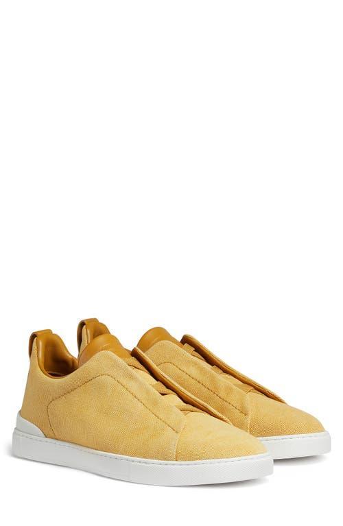 ZEGNA Triple Stitch Canvas Slip-On Sneaker Product Image