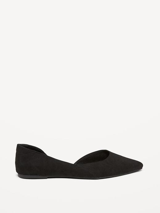 Faux-Leather D&#39;Orsay Flats Product Image