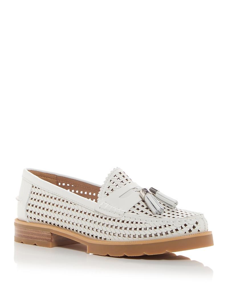 Donald Pliner Womens Slip On Tassel Perforated Loafer Flats Product Image