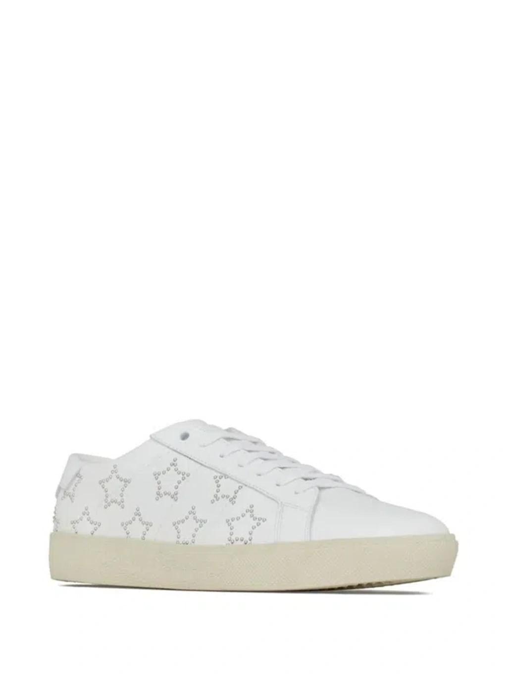 SAINT LAURENT Sl06 Star Leather Sneaker In White Product Image