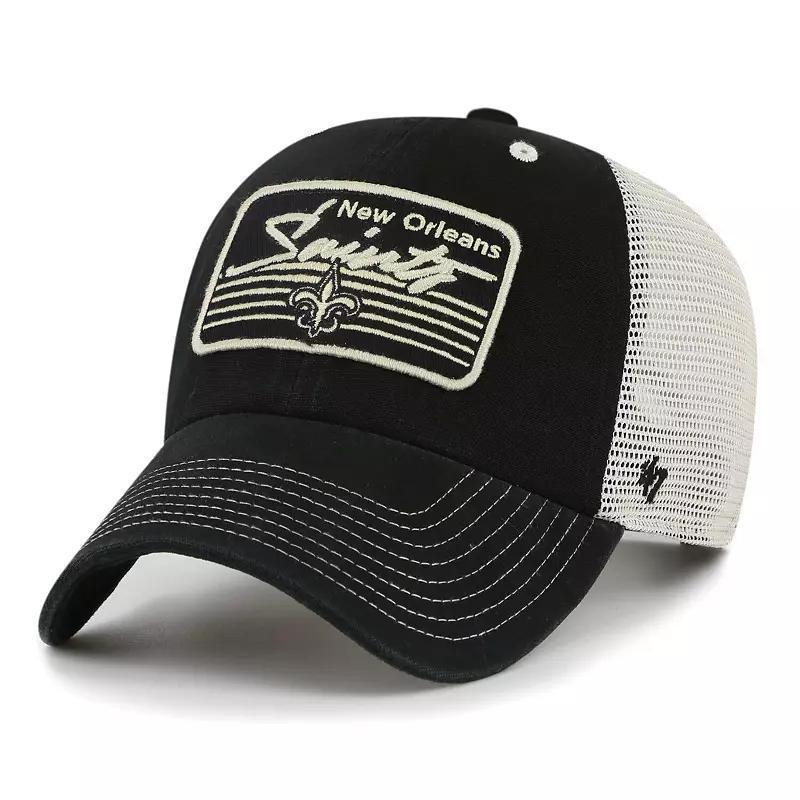 Mens 47 /Natural New Orleans Saints Five Point Trucker Clean Up Adjustable Hat Product Image