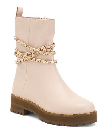 Leather Misunderstood Mid Chain Boots for Women product image