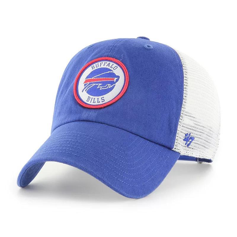 Mens 47 Royal/White Buffalo Bills Highline Clean Up Trucker Snapback Hat Product Image