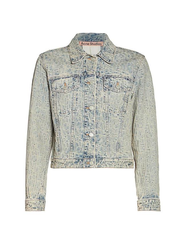 Womens Rose Monogram Denim Jacket Product Image