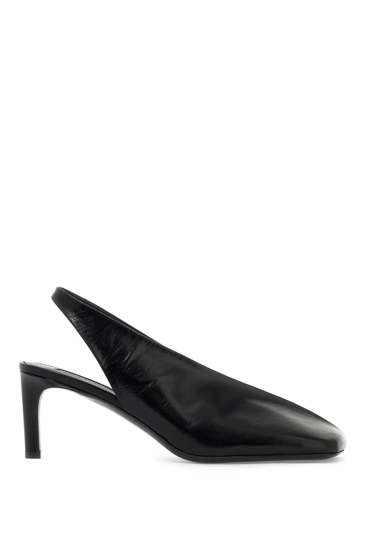 75mm Squared-toe Sling Back Pumps In Black product image