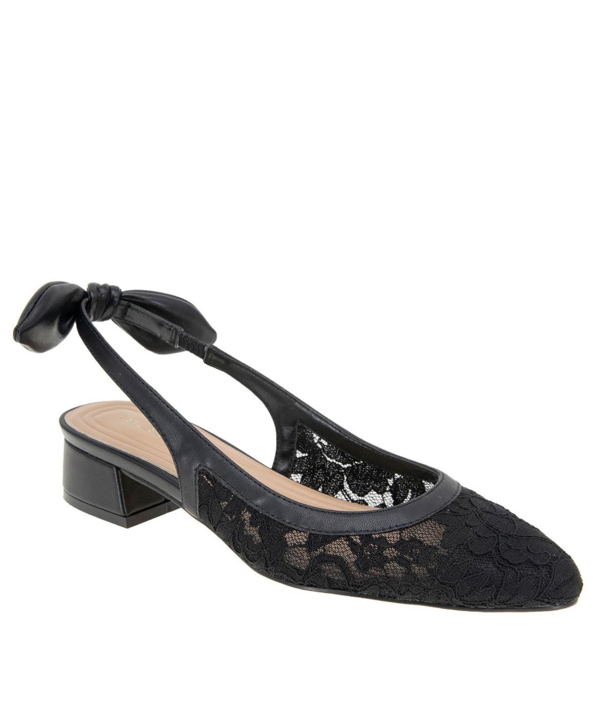 BCBGeneration Womens Torna Lace Slingback Block Heel Pumps Product Image