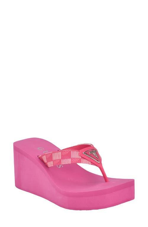 GUESS Demmey Platform Wedge Flip Flop Product Image