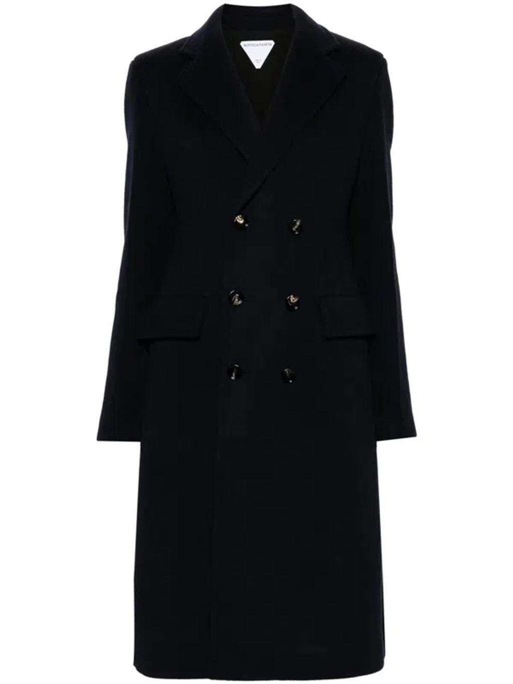 Double-breasted Coat Clothing In Blue Product Image