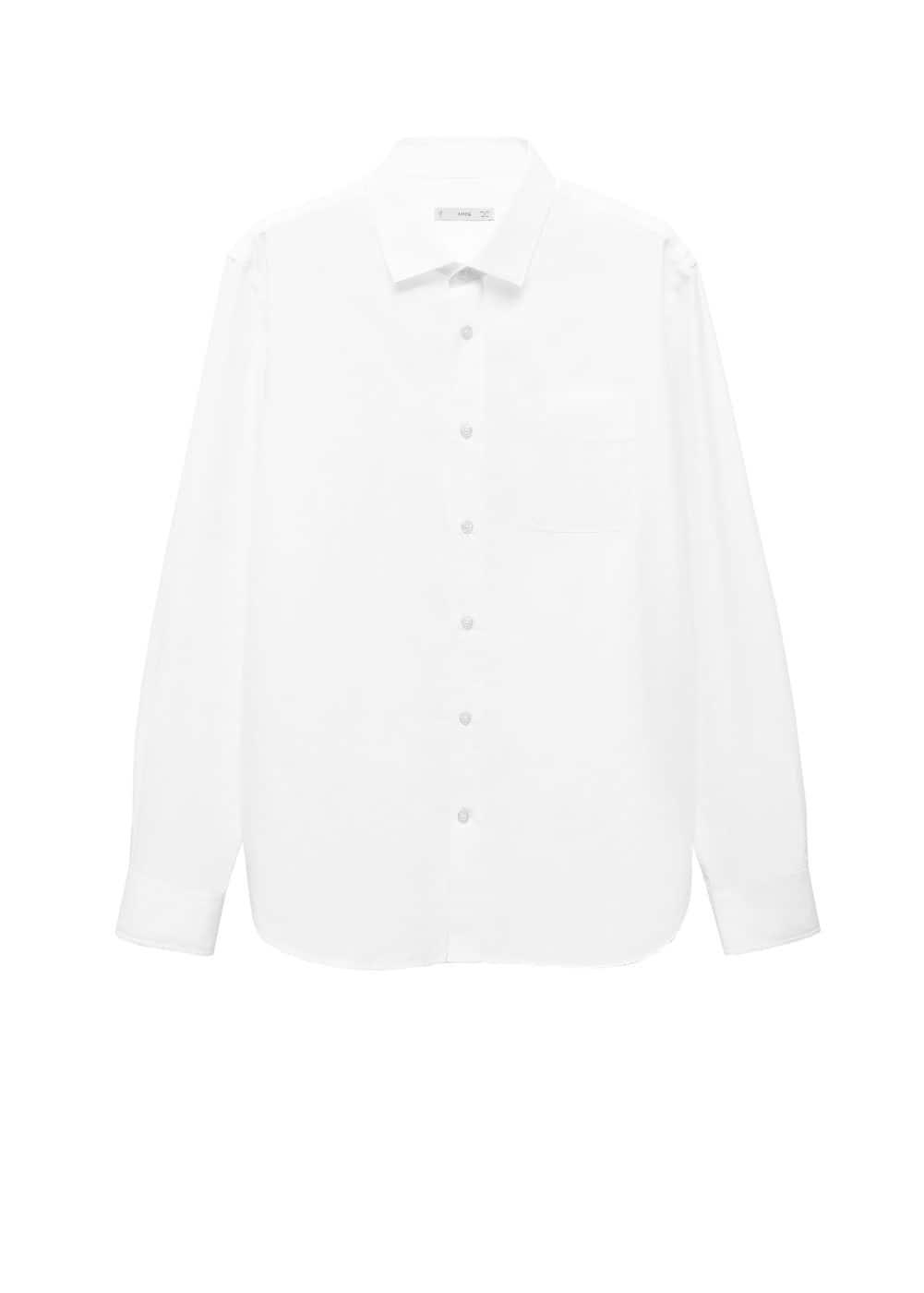 MANGO MAN - Slim fit cotton shirt whiteMen Product Image