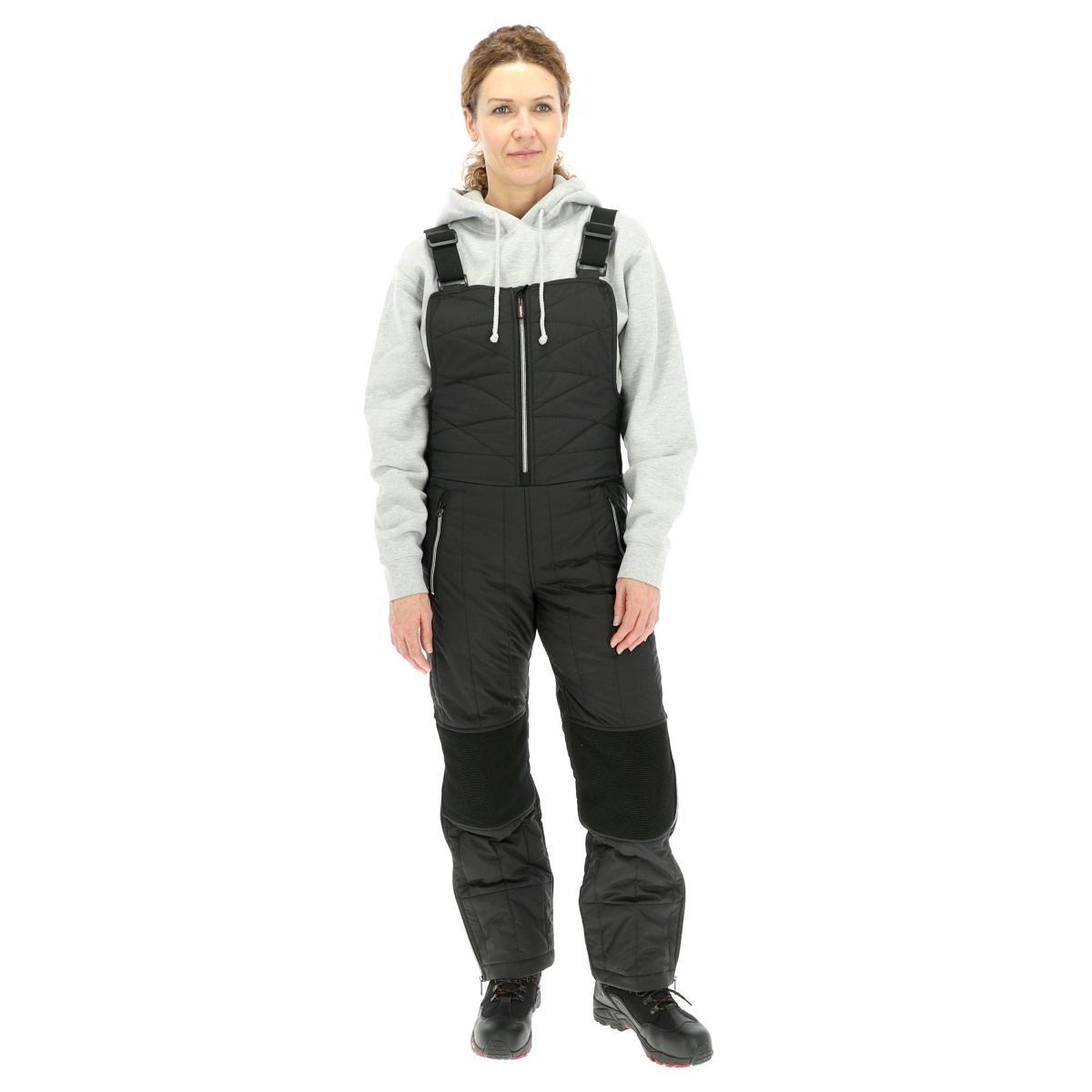 RefrigiWear Womens Diamond Quilted Insulated Bib Overalls with Performance-Flex Product Image