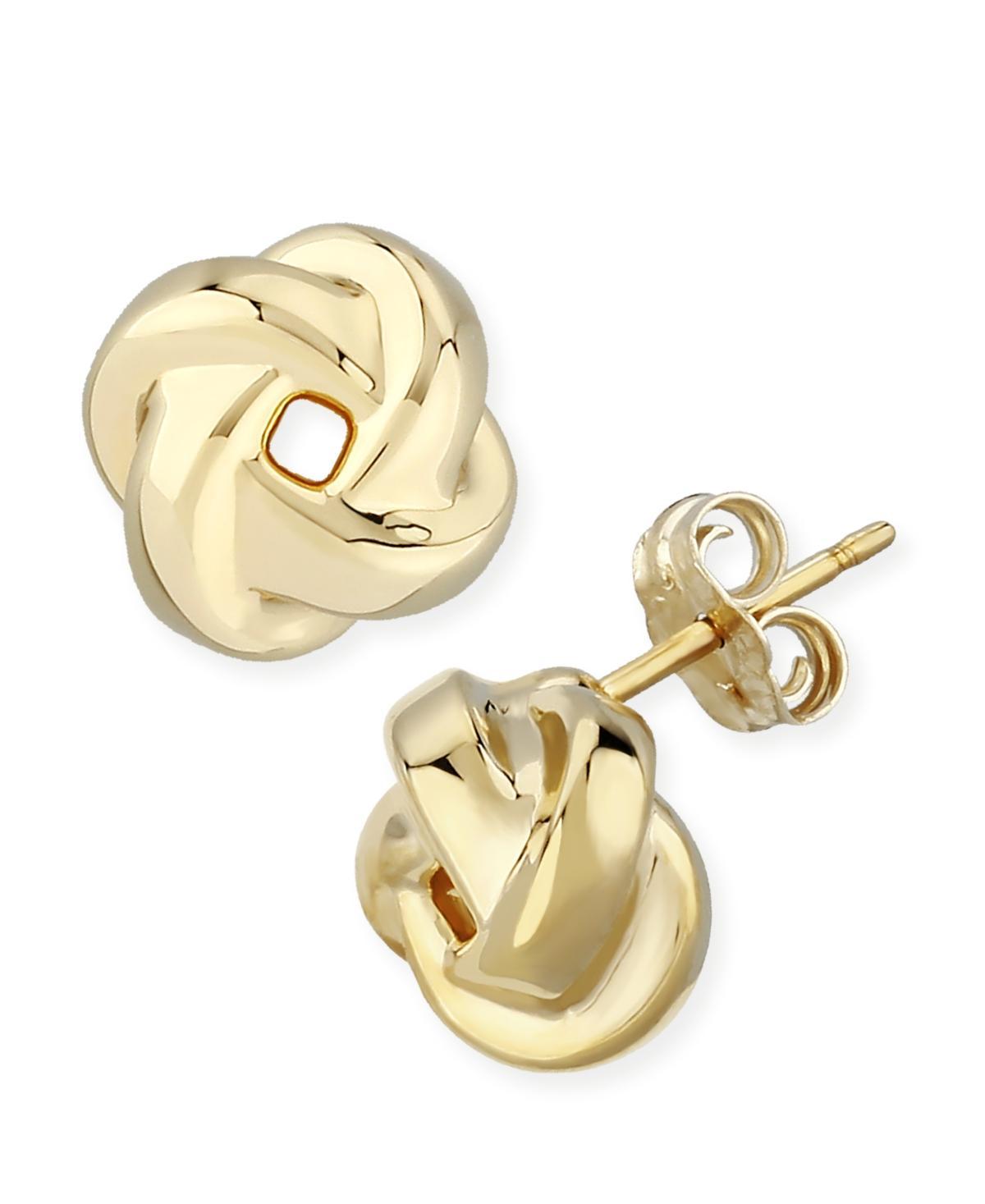 Love Knot Stud Earrings Set in 14k Gold (8mm) Product Image