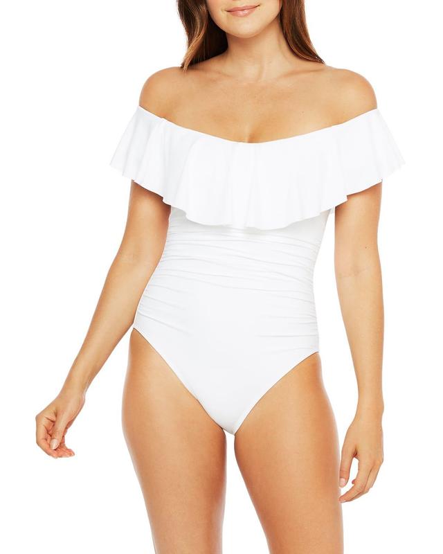 La Blanca Off the Shoulder One-Piece Swimsuit Product Image