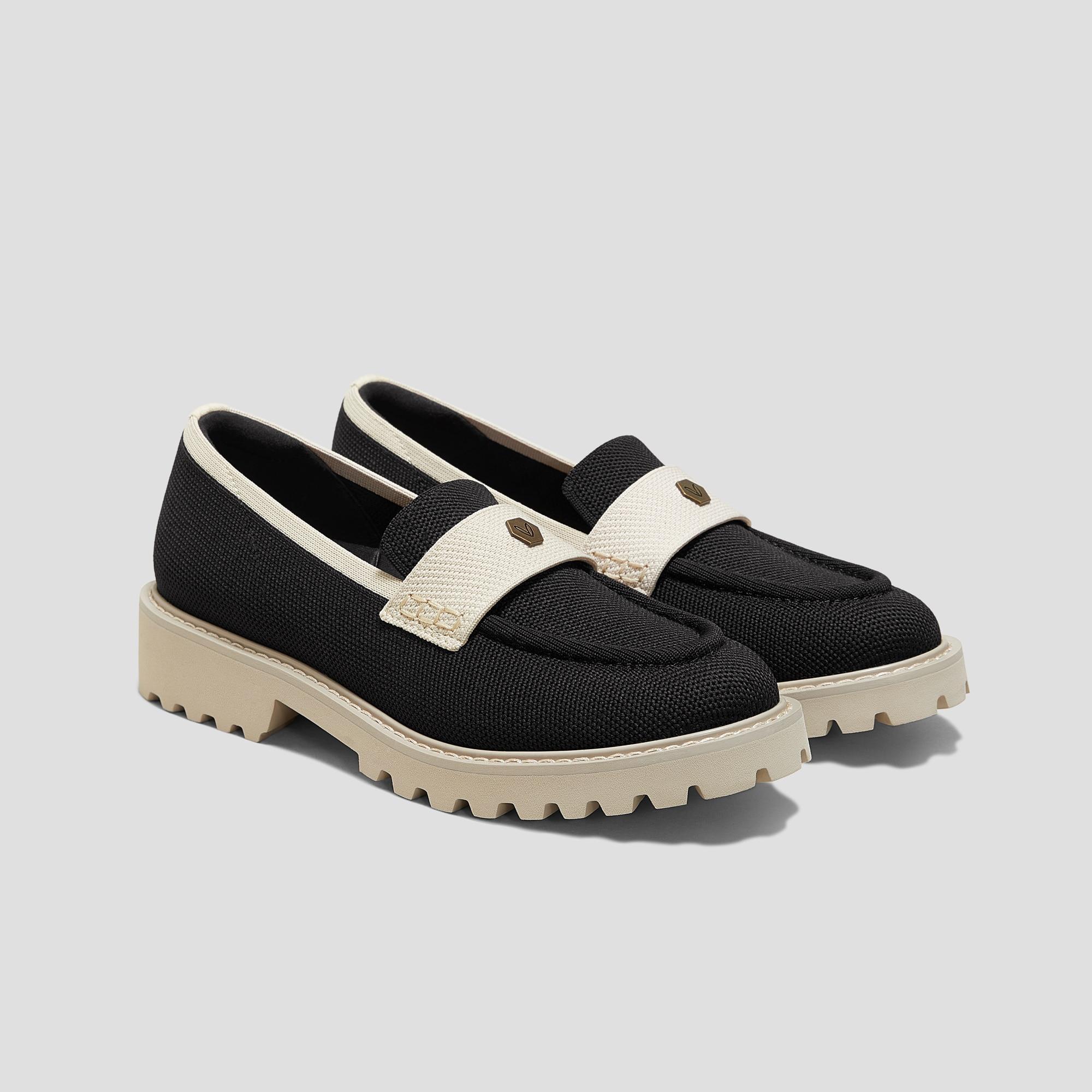 Round-Toe Platform Chunky Heel Loafers (Francesca) Product Image