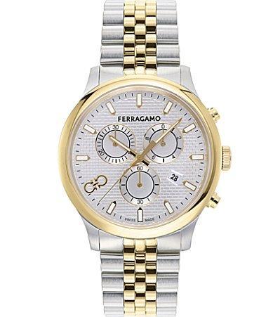 Mens Duo Chrono Two-Tone Bracelet Watch, 42mm Product Image