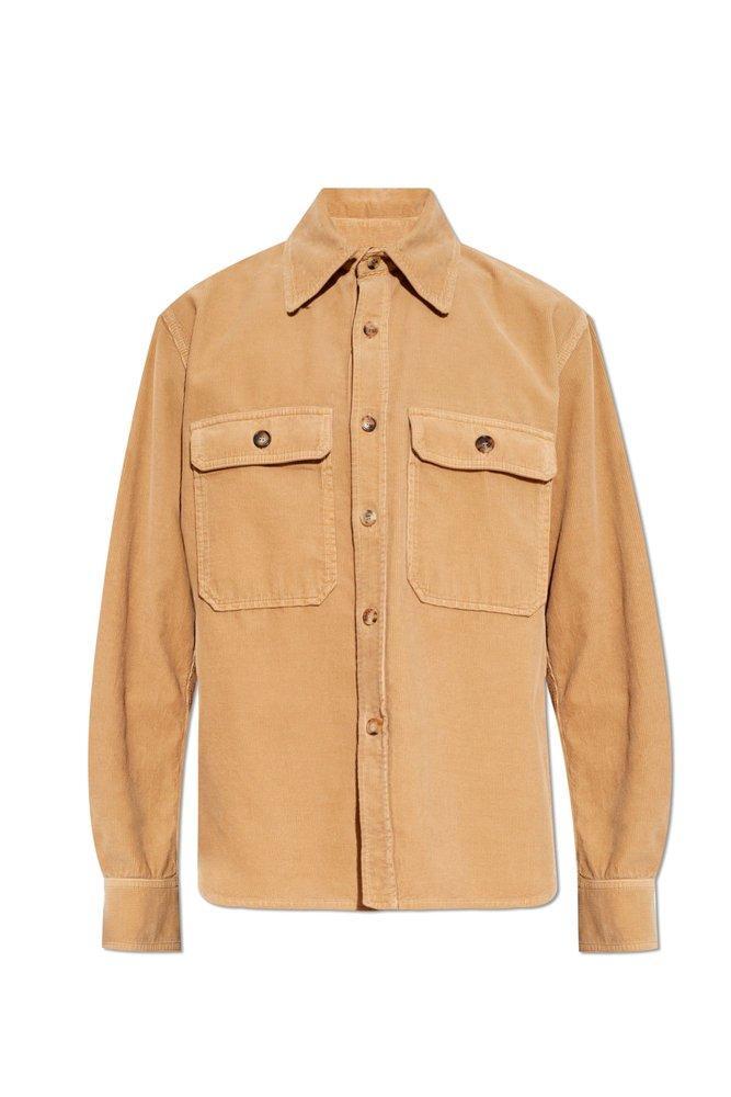 Cotton Shirt In Beige Product Image