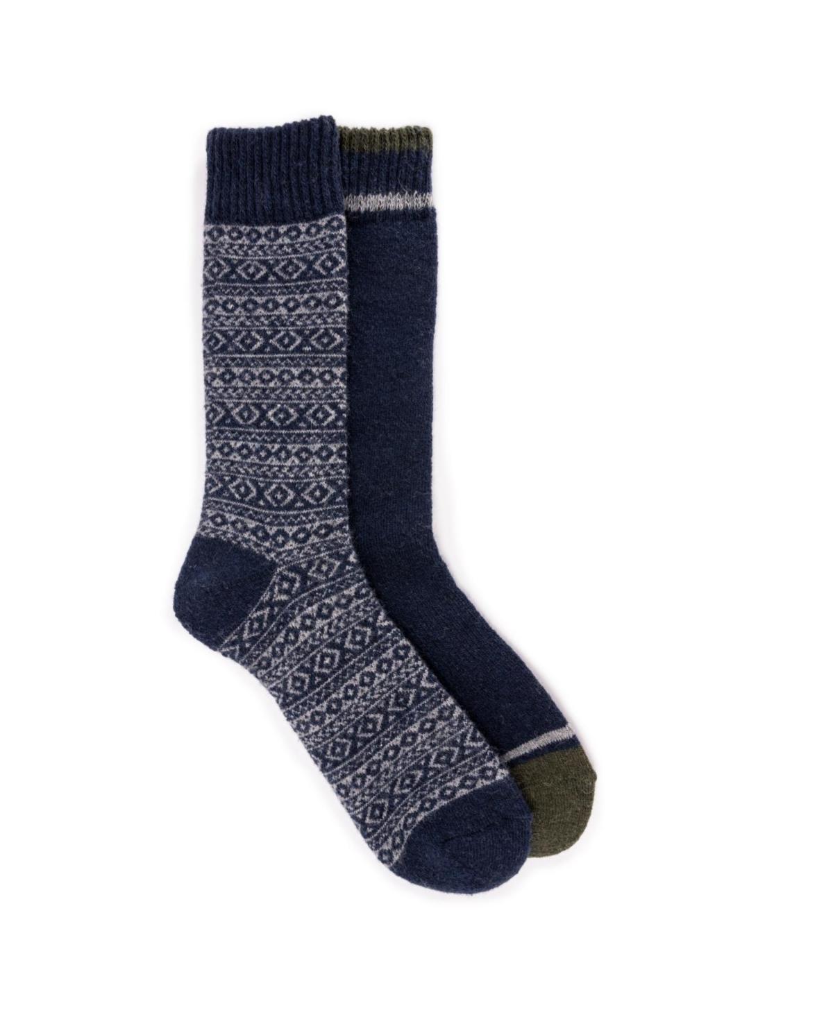 Mens MUK LUKS 2-Pack Wool Blend Boot Socks Product Image