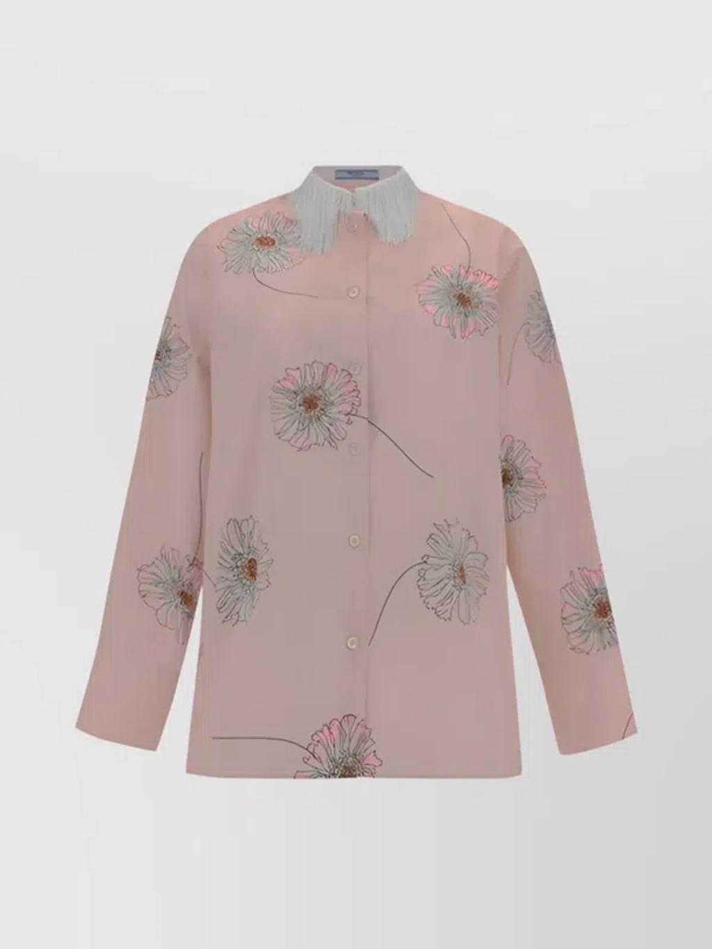 Printed poplin shirt Product Image