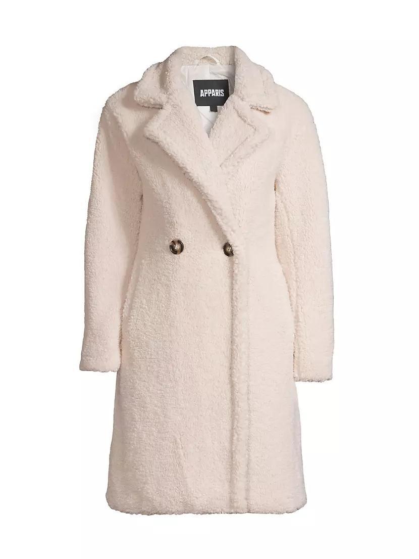 Anouck Double-Breasted Faux Shearling Coat Product Image