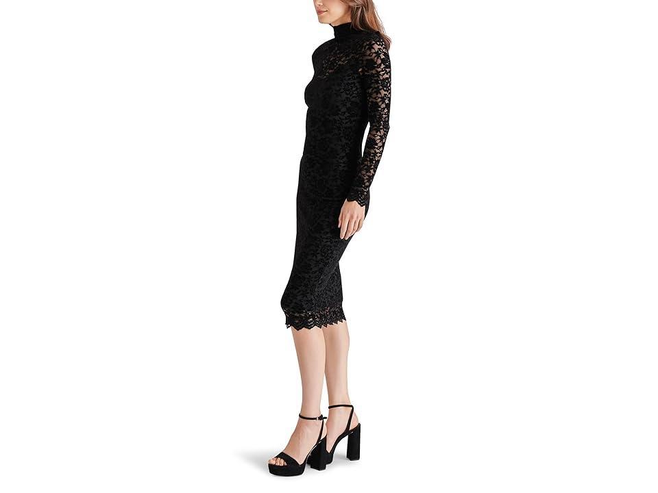 Steve Madden Vivienne Velvet Lace Long Sleeve Midi Dress Product Image