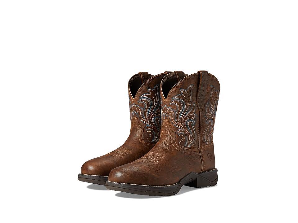 Ariat Anthem Round Toe Shortie Western Boot (Copper Kettle) Women's Shoes Product Image