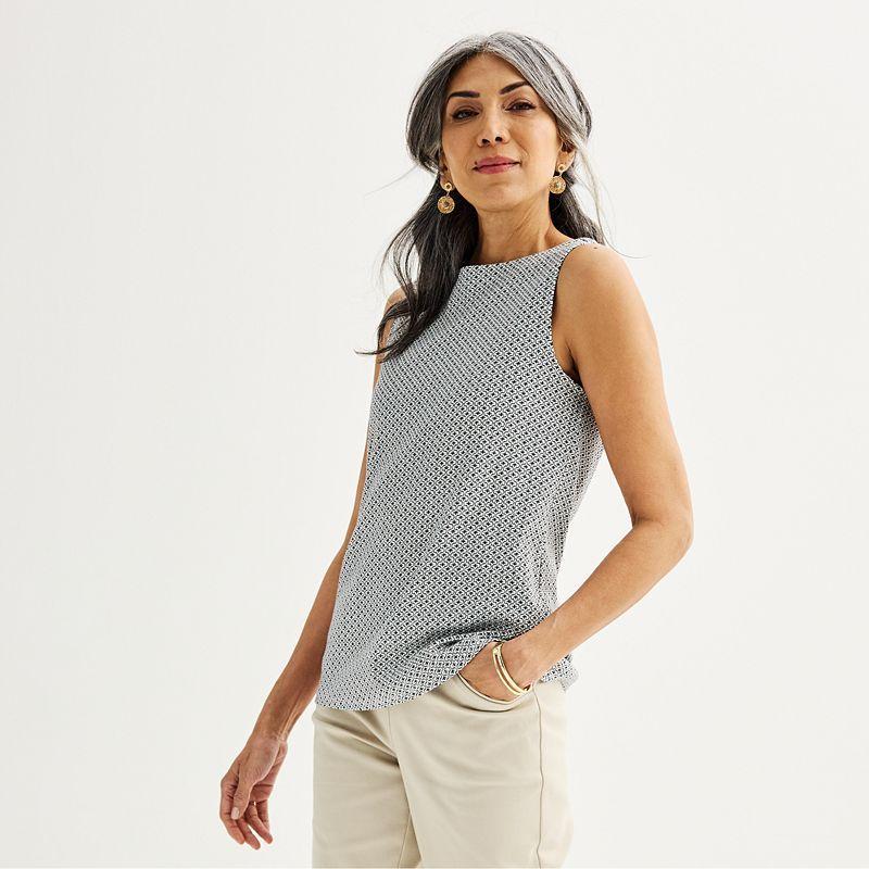 Womens Croft & Barrow Bateau Neck Tank Top Product Image