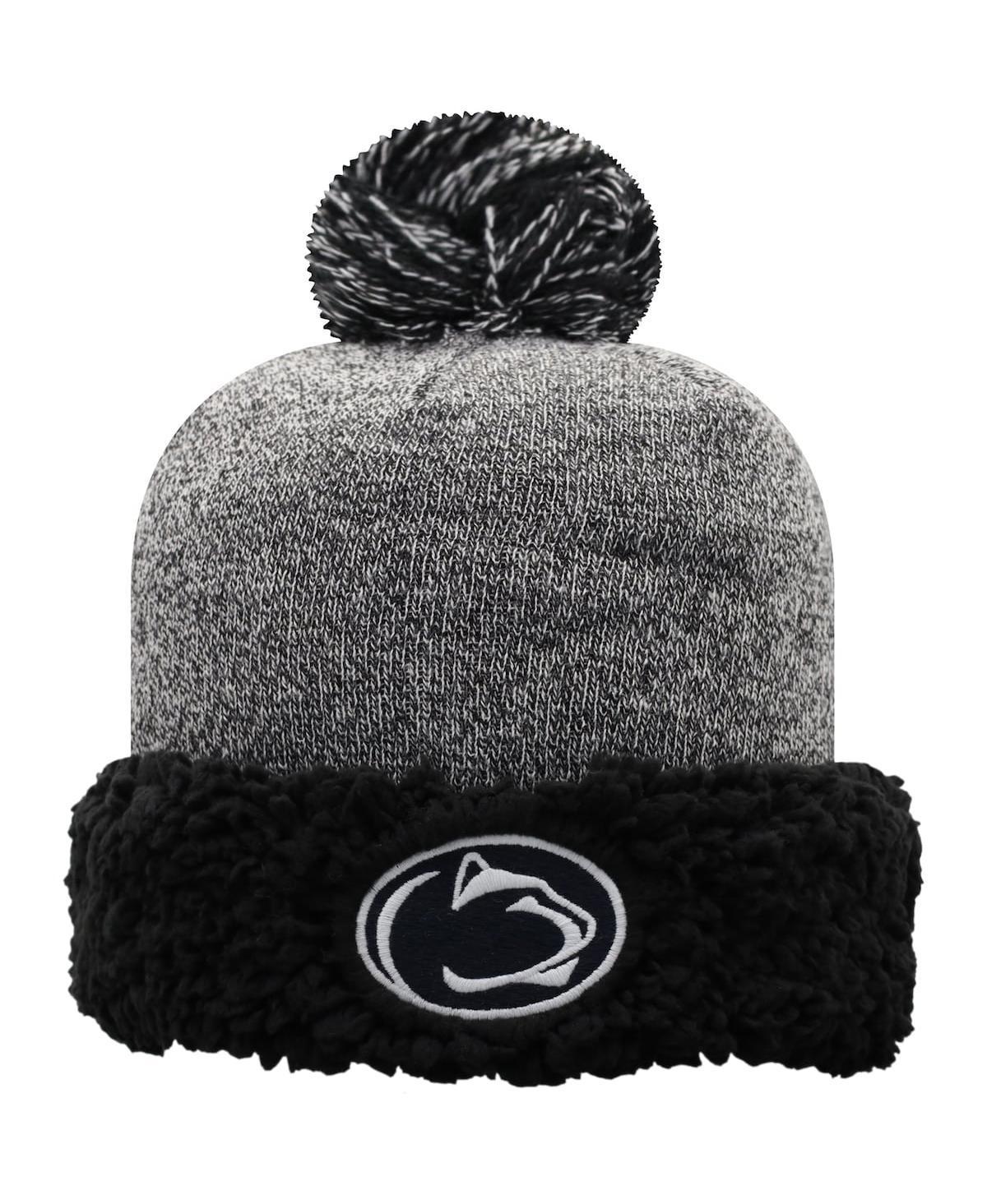 Womens Top of the World Black Penn State Nittany Lions Snug Cuffed Knit Hat with Pom Product Image