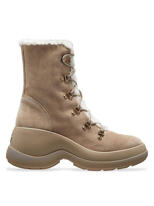 Womens Resile Trek Ankle Boots with Shearling Trim Product Image