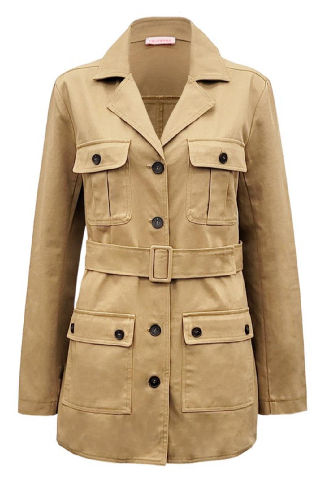 Belted Utility Jacket Female Product Image