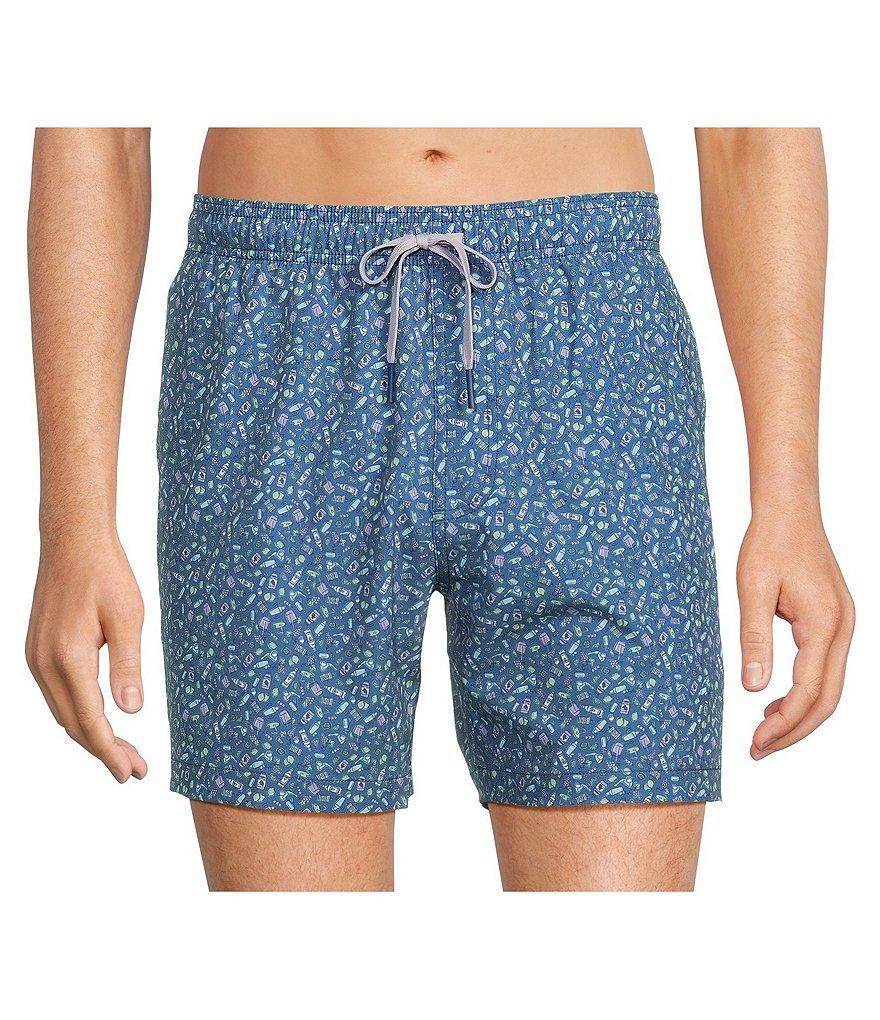 Southern Tide Dazed And Transfused 6#double; Inseam Swim Trunks Product Image