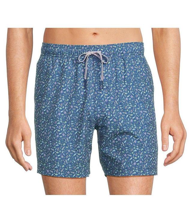 Southern Tide Dazed And Transfused 6#double; Inseam Swim Trunks Product Image