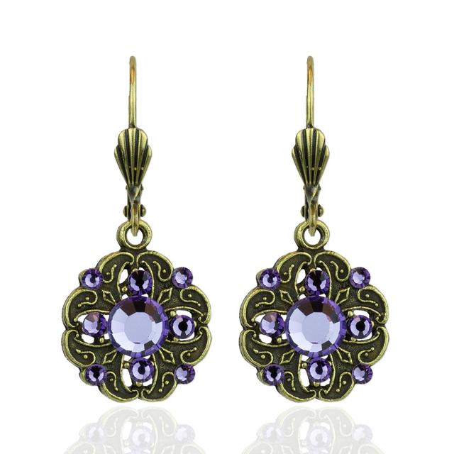 Classic Floral Finding Lavender Drop Earrings Product Image