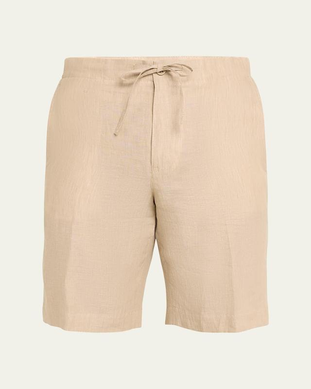 Mens Linen Drawstring Bermuda Shorts Product Image