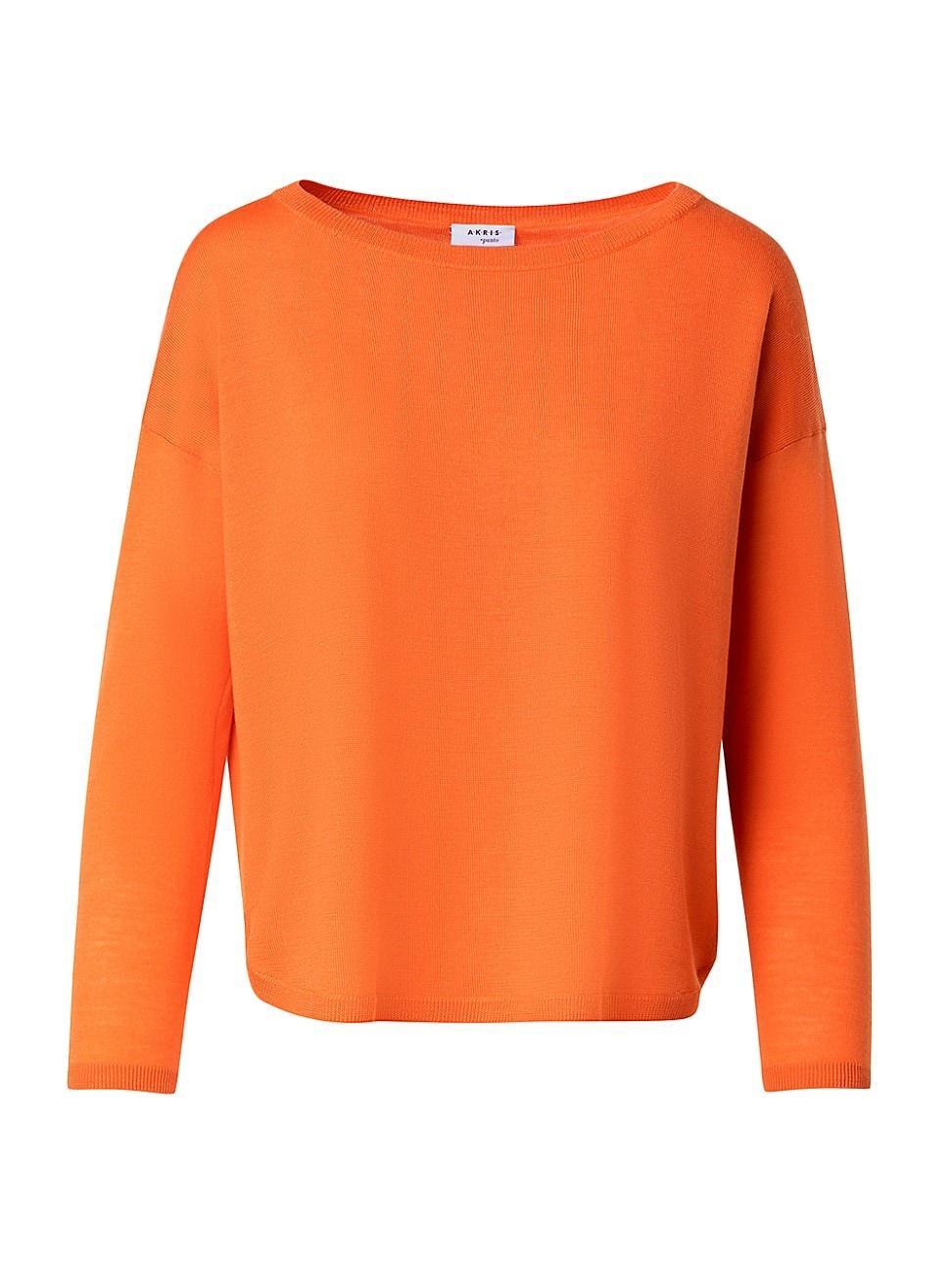 Womens Crewneck Cotton Pullover Sweater Product Image