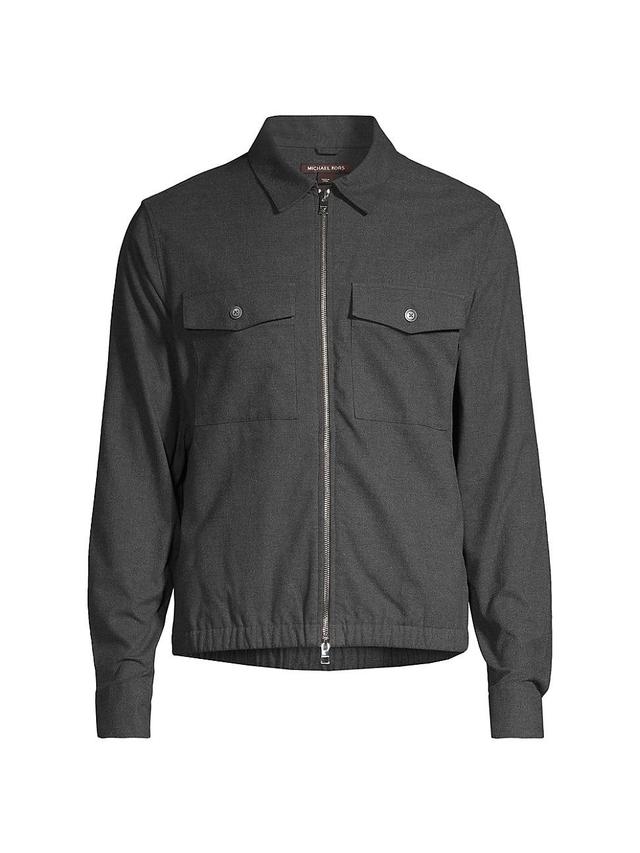 Mens Stretch-Cotton Shirt Jacket Product Image