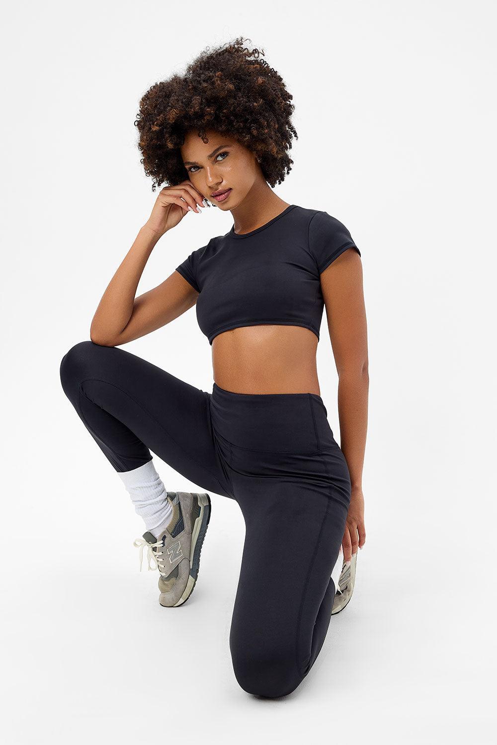 Zippy Crop Top - Black Product Image